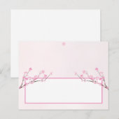 Postale Carte Endroit Écrite Pink Cherry Blossom (Devant / Derrière)
