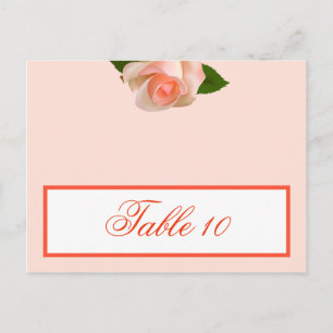 Postale Carte Endroit Écrite Pink/Peach Rose avec Feuille