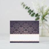 Postale Carte Endroit Écrite Profond Purple Damask (Debout devant)