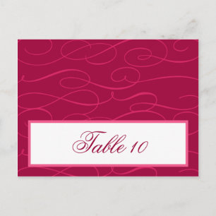 Postale Carte Endroit Écrite Raspberry Pink Loops/Swirls B