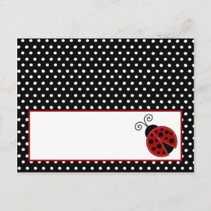 Postale Carte Endroit Écrite Red Ladybug