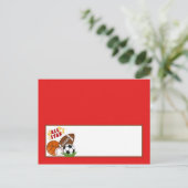 Postale Carte Endroit Écrite Rouge étoile (Debout devant)