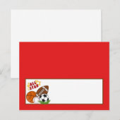 Postale Carte Endroit Écrite Rouge étoile (Devant / Derrière)