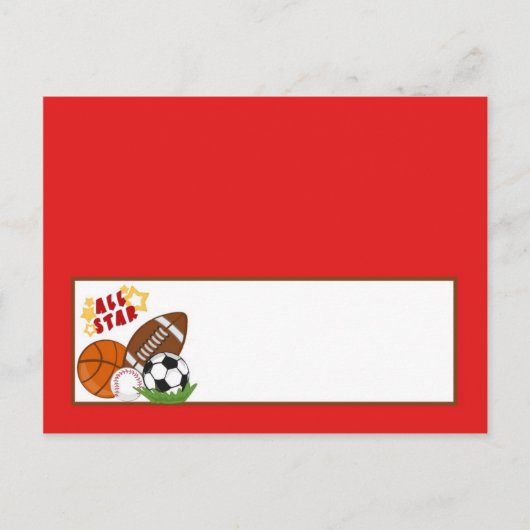 Postale Carte Endroit Écrite Rouge étoile (Devant)
