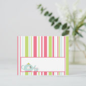 Postale Carte Endroit Écrite Tea Party Pink Pastel Fleurs (Debout devant)