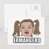 Postale Carte Ermahgerd (Devant / Derrière)
