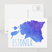 Postale Carte Estonie (Devant / Derrière)