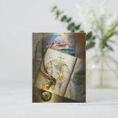 Postale Carte Et Compas (Debout devant)