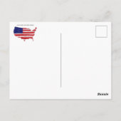 Postale Carte et drapeau américains (Dos)