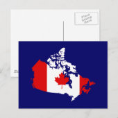 Postale Carte et drapeau du Canada (Devant / Derrière)