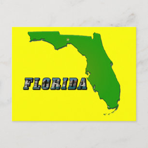 Postale Carte et texte de l'État de Floride
