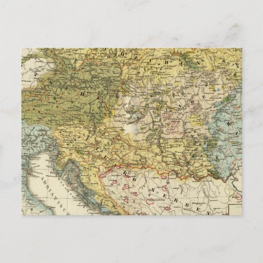 Postale Carte ethnographique de l'Europe (Devant)