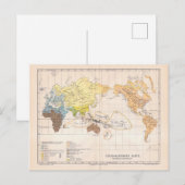 Postale Carte ethnographique du monde (Devant / Derrière)