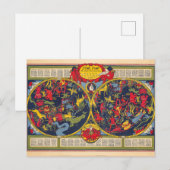 Postale Carte étoile vintage - Constellations Graphique cé (Devant / Derrière)