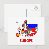 POSTALE CARTE EUROPE (Devant / Derrière)