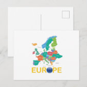 Postale Carte Europe (Devant / Derrière)