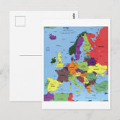 Postale Carte Europe (Devant / Derrière)
