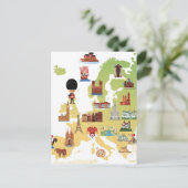 Postale Carte européenne du dessin animé (Debout devant)