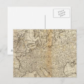 Postale Carte exacte de l'Europe (Devant / Derrière)