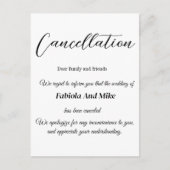 Postale Carte faire-part d'annulation de mariage personnal (Devant)