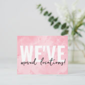 Postale Carte Faire-part de déplacement du logo d'entrepri (Debout devant)