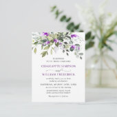 Postale Carte Faire-part de mariage florale Eucalyptus Lav (Debout devant)