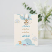 Postale carte faire-part de naissance (Debout devant)