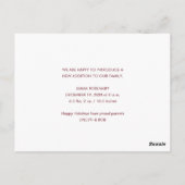 Postale carte faire-part de naissance de location moderne (Dos)