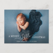 Postale carte faire-part de naissance moderne de noël (Devant)