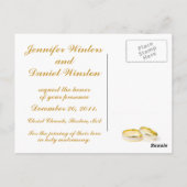 Postale Carte Faire-part Mariage décembre (Dos)