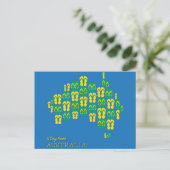 Postale Carte faite de thongs australiens (Debout devant)