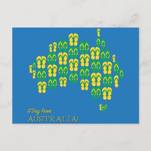 Postale Carte faite de thongs australiens (Devant)