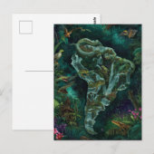 Postale Carte fantastique de la faune de la jungle d'Améri (Devant / Derrière)