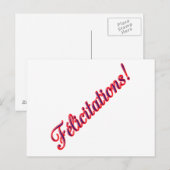 Postale Carte Félicitations (Devant / Derrière)