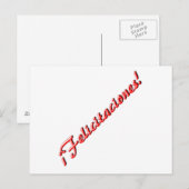 Postale Carte Félicitations (Devant / Derrière)