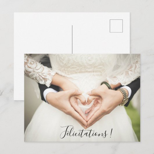 Postale Carte FÉLICITATIONS (Devant / Derrière)