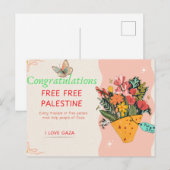 Postale Carte Félicitations (Devant / Derrière)