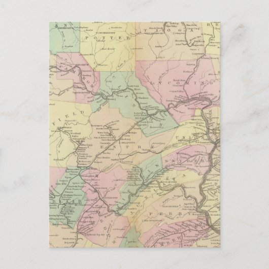 Postale Carte ferroviaire Penn (Devant)