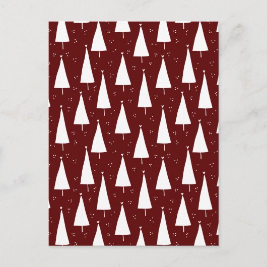 Postale Carte festive rouge et blanc de joyeux Noël avec a (Devant)