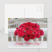 Postale Carte Fête des mères florales (Devant / Derrière)