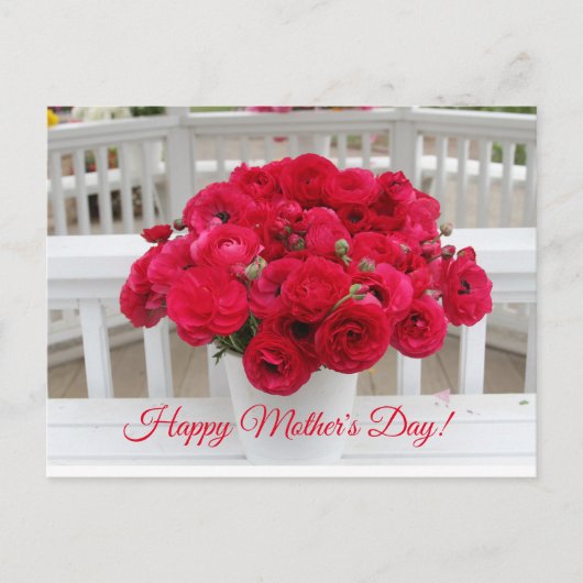 Postale Carte Fête des mères florales (Devant)