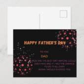 Postale Carte fête des pères (Devant / Derrière)