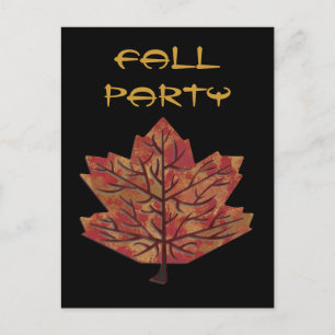 Postale Carte Feuilles Automne