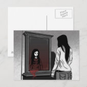 Postale Carte fille manga (Devant / Derrière)