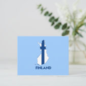 POSTALE CARTE FINLANDE (Debout devant)