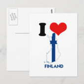 POSTALE CARTE FINLANDE (Devant / Derrière)