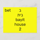 Postale Carte flash ב hébreu (Dos)