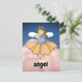 Postale carte flash ange (Debout devant)