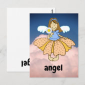 Postale carte flash ange (Devant / Derrière)
