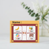 Postale Carte flash de la lettre alphabetique éducative (B (Debout devant)